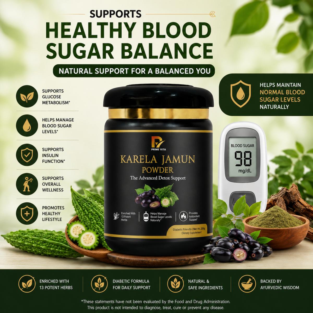 SUPPORTS HEALTHY BLOOD SUGAR BALANCE