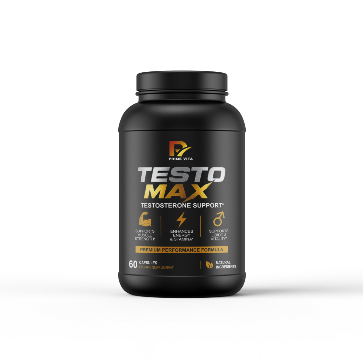 PRIMEVITA TESTO MAX 1000mg (60 Veg Caps) | Testosterone Supplement For Men To Support Energy, Stamina & Strength |Shilajit, Safed Musli, Gokhru, Ashwagandha, Kaunch Beej, Vidarikant .