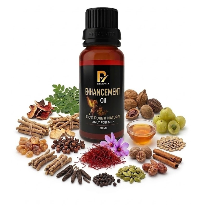 Enhancement Oil for Men | 100% Pure & Natural | Sesame, Ashwagandha, Shilajit, Shatavari, Safed Musli & Shrigopal Oil | Ayurvedic Male Enhancement Oil | 30ml