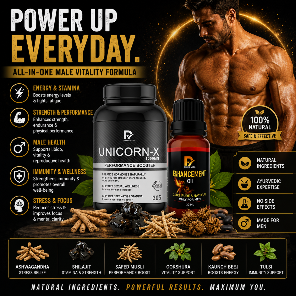 BOOSTS STRENGTH, STAMINA & ENERGY