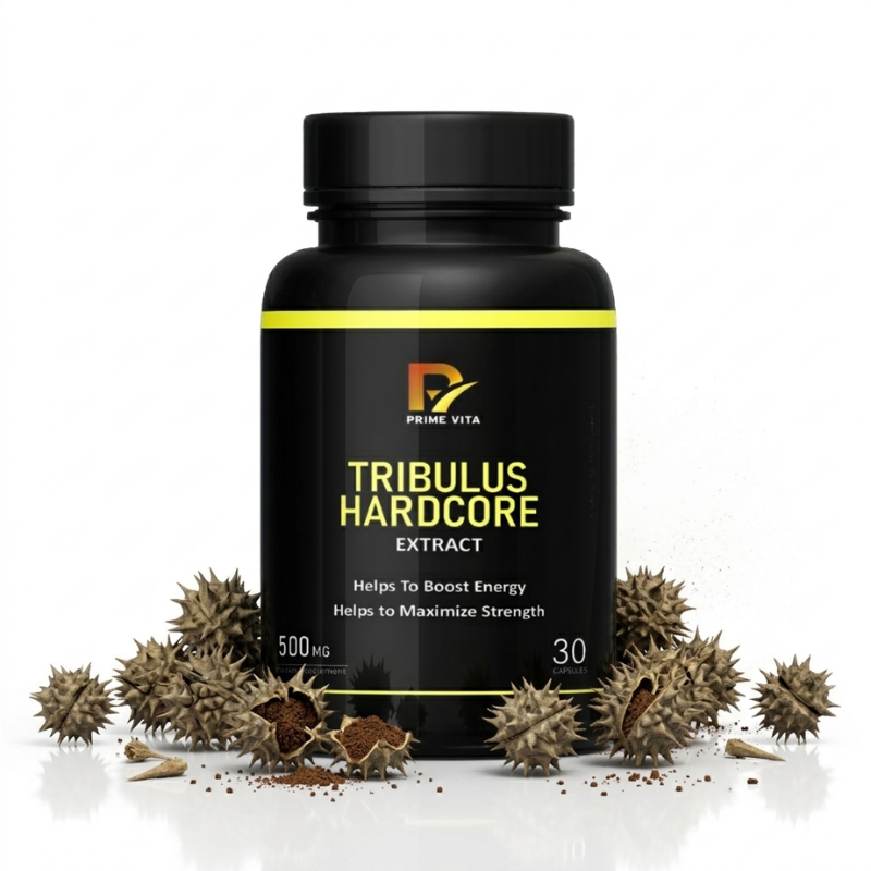  Tribulus Hardcore Extract Capsules | 500mg Tribulus Terrestris 20% Saponins | Boosts Energy & Strength | Supports Testosterone & Male Vitality | Pure & Natural Performance Supplement | 30 Capsules