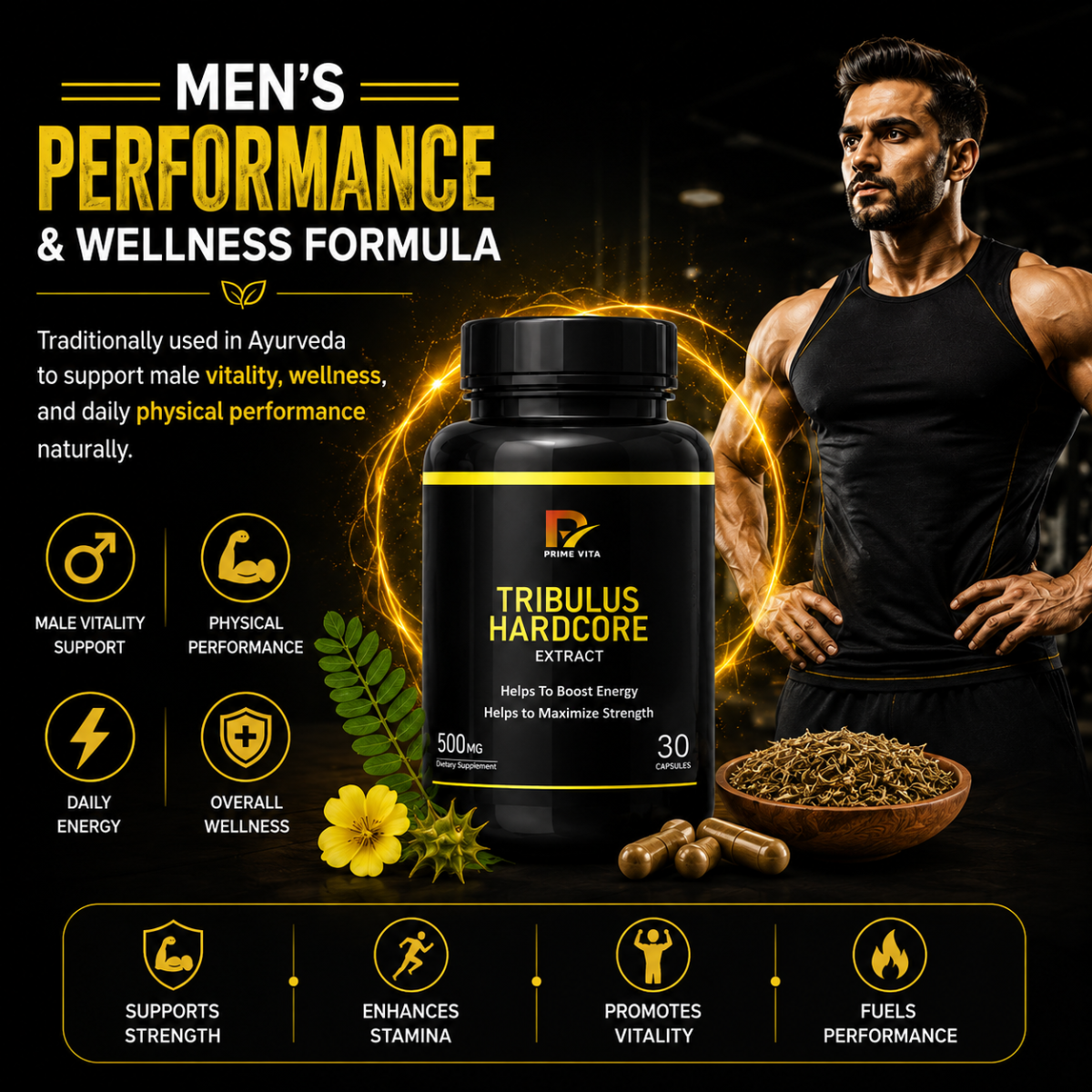 BOOSTS STAMINA & PHYSICAL PERFORMANCE