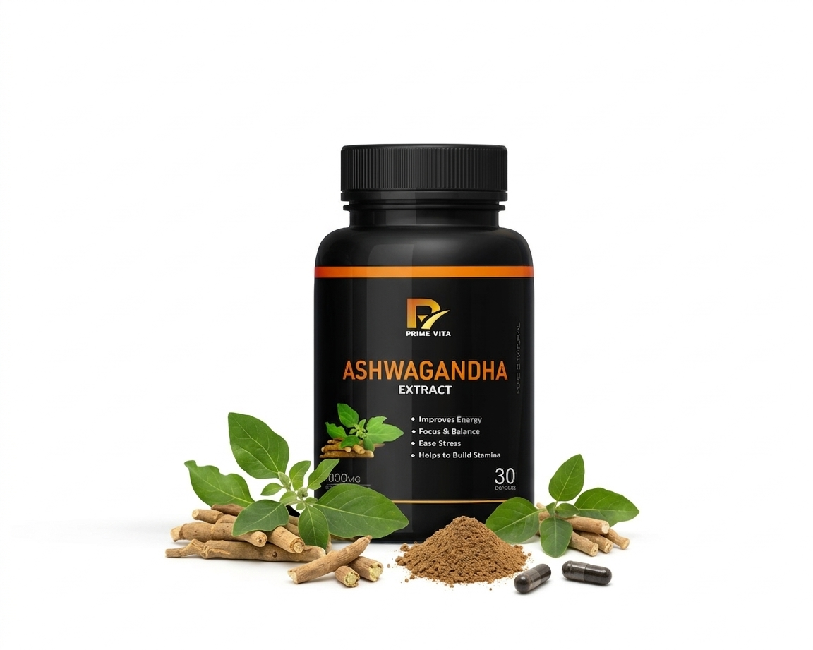 Ashwagandha Extract Capsules | 1000mg Pure & Natural Ashwagandha 2.5% Withanolides | Reduces Stress & Anxiety | Improves Energy, Focus & Stamina | Builds Strength & Endurance | 30 Capsules
