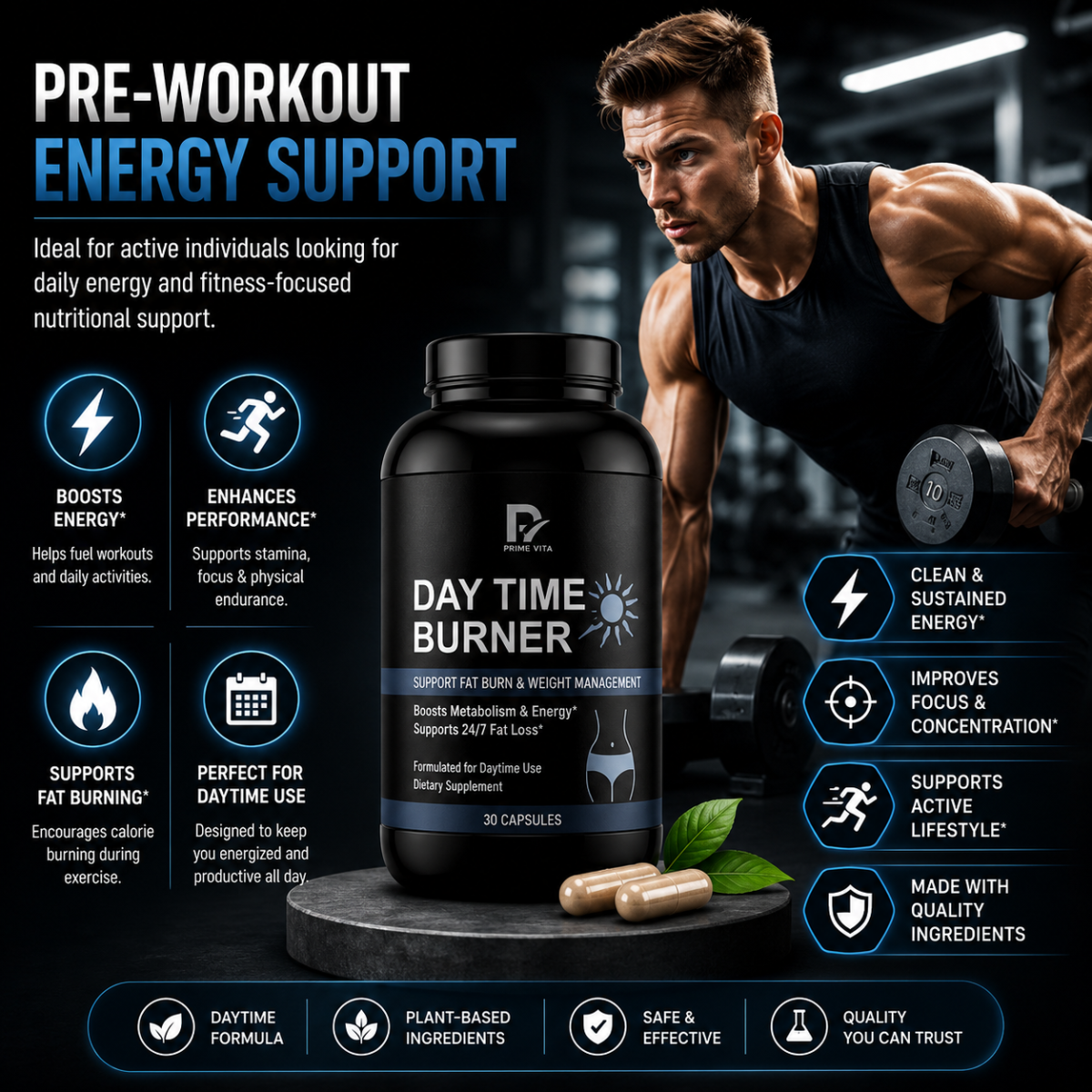 SUPPORTS ACTIVE LIFESTYLE GOALS