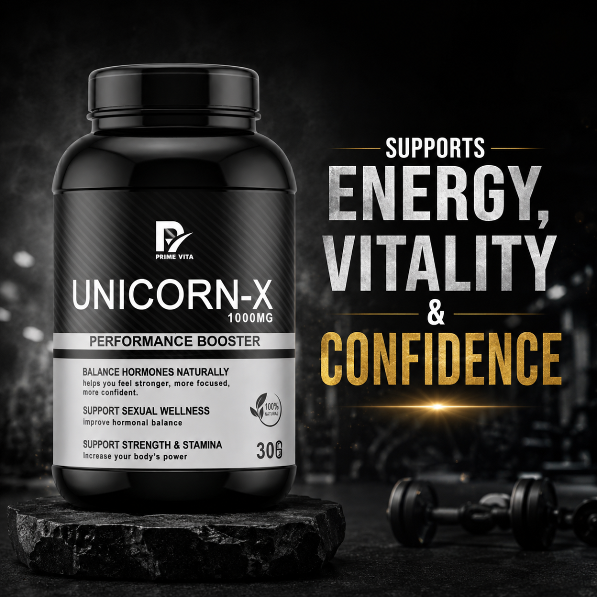 BOOSTS STRENGTH & ENDURANCE NATURALLY 
