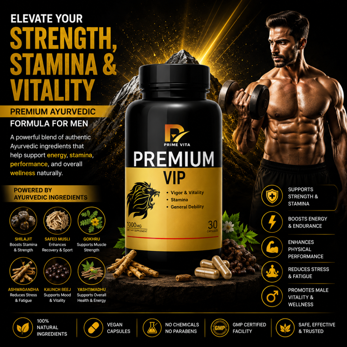 SUPPORTS ENERGY, STAMINA & ENDURANCE