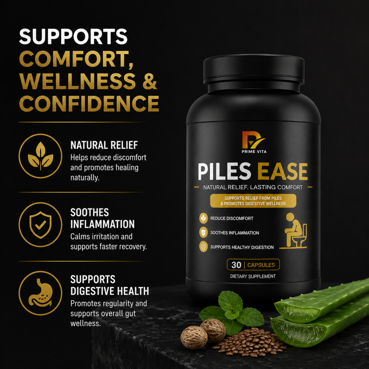 REDUCES DISCOMFORT NATURALLY