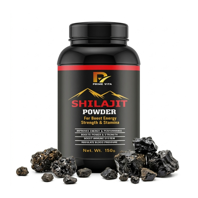 Shilajit Powder | Boosts Energy, Strength & Stamina | Shilajit, Shatavari, Ashwagandha, Kesar, Safed Musli & 11 Powerful Ingredients | Improves Performance & Immunity | Regulates Blood Pressure | 150g