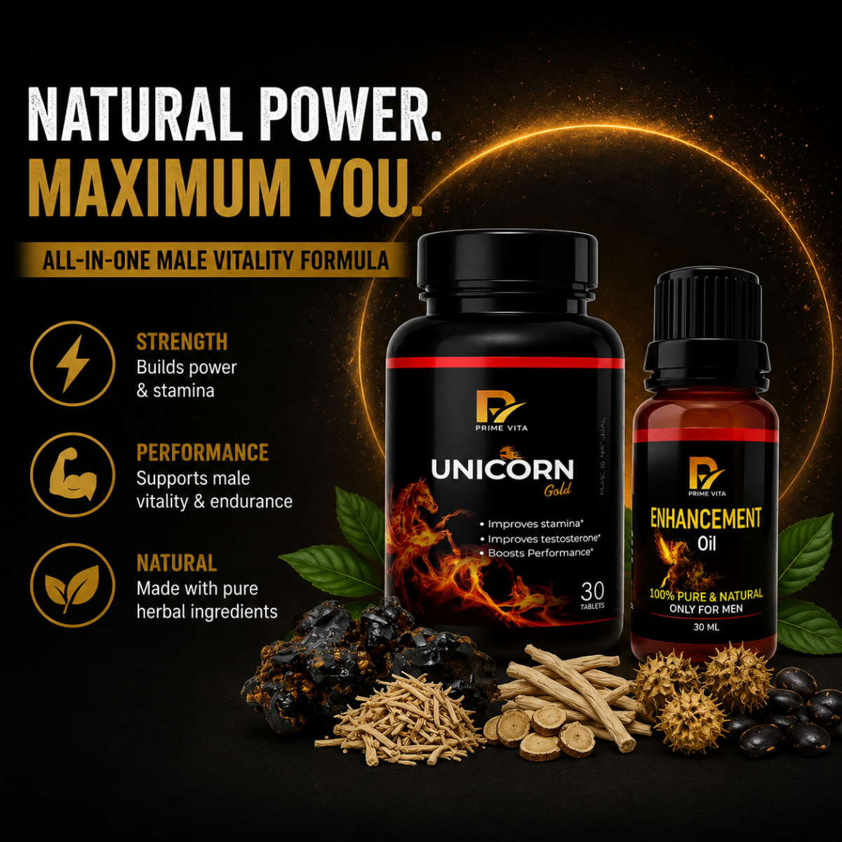 SUPPORTS MALE VITALITY & PERFORMANCE