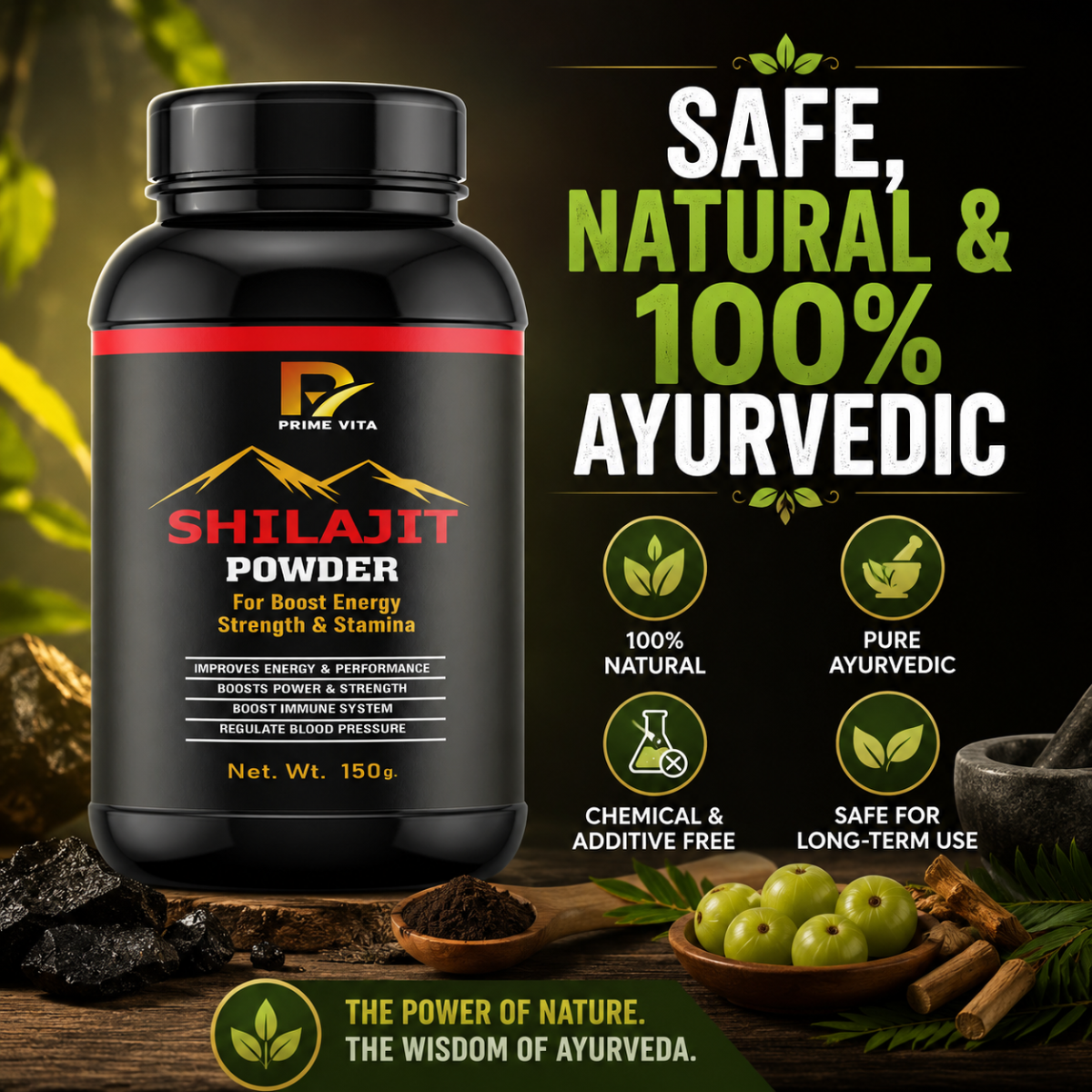 SAFE, NATURAL & 100% AYURVEDIC