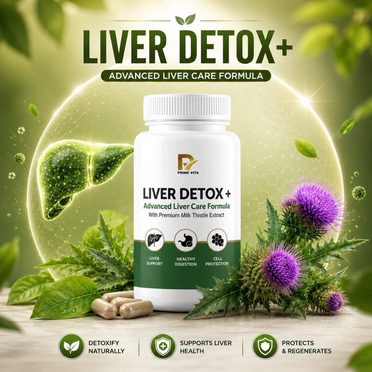 SUPPORTS HEALTHY LIVER ENZYME BALANCE