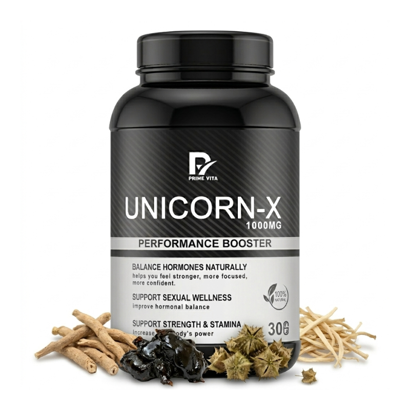 Unicorn-X Performance Booster Capsules | 1000mg Shilajit, Safed Musli, Gokhru, Ashwagandha, Shatavari & Vidarikant | Balances Hormones Naturally | Supports Sexual Wellness | Boosts Strength, Stamina & Confidence | 30 Capsules